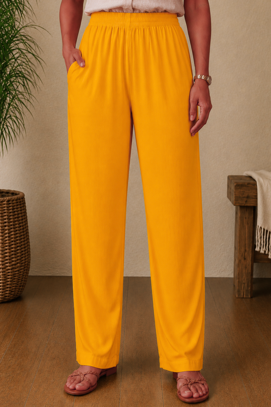 Mustard Rayon Kurti Pant