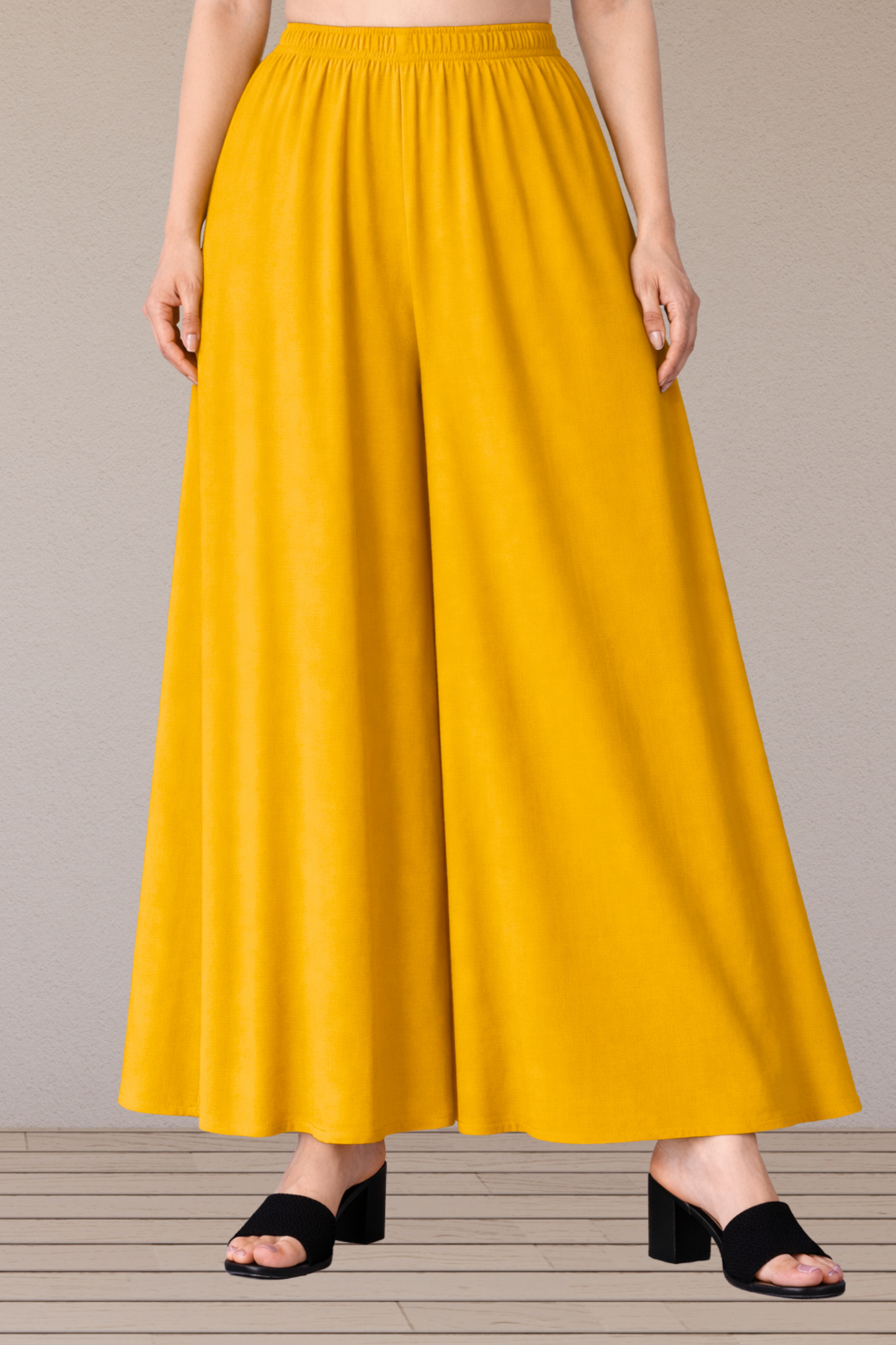 Mustard Rayon Skirt Palazzo