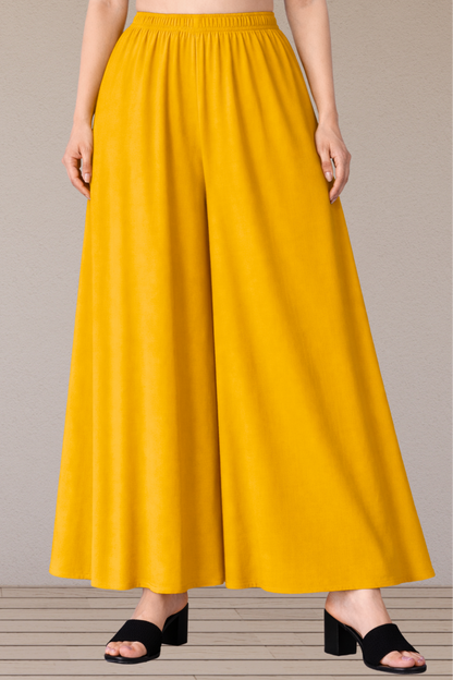 Mustard Rayon Skirt Palazzo