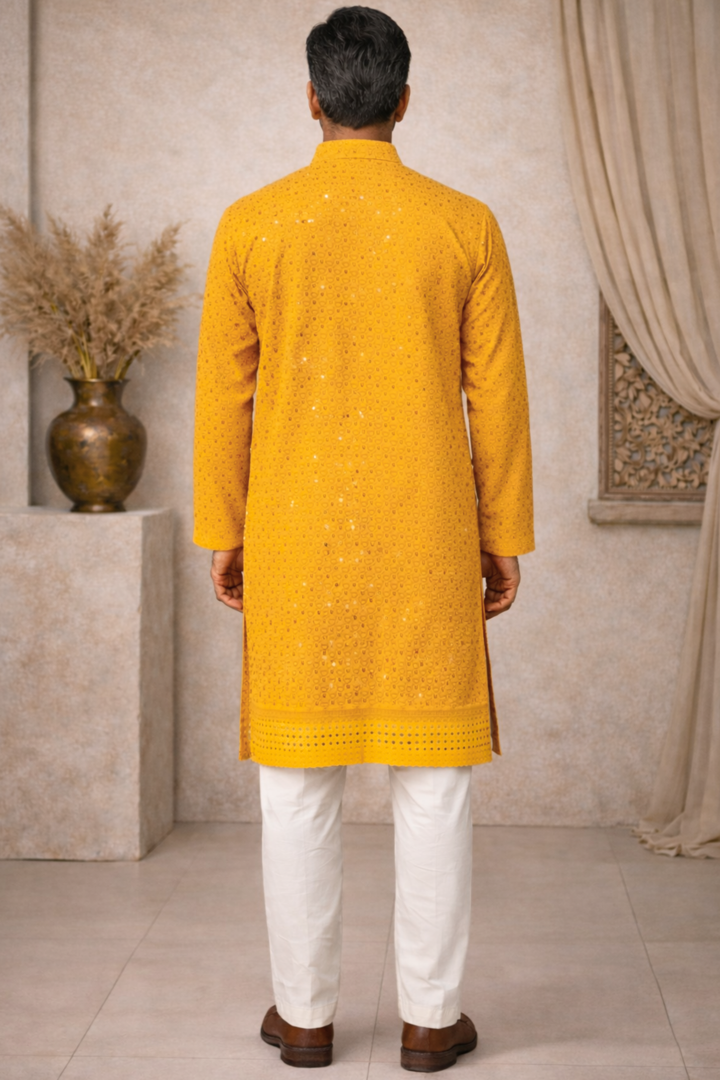 Sunlit Sparkle Sequined Kurta Pajama