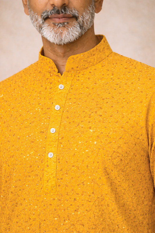 Sunlit Sparkle Sequined Kurta Pajama