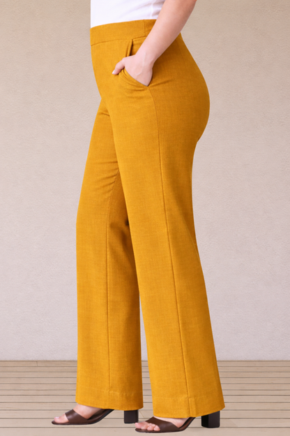 Mustard Everyday Wide Leg Pants