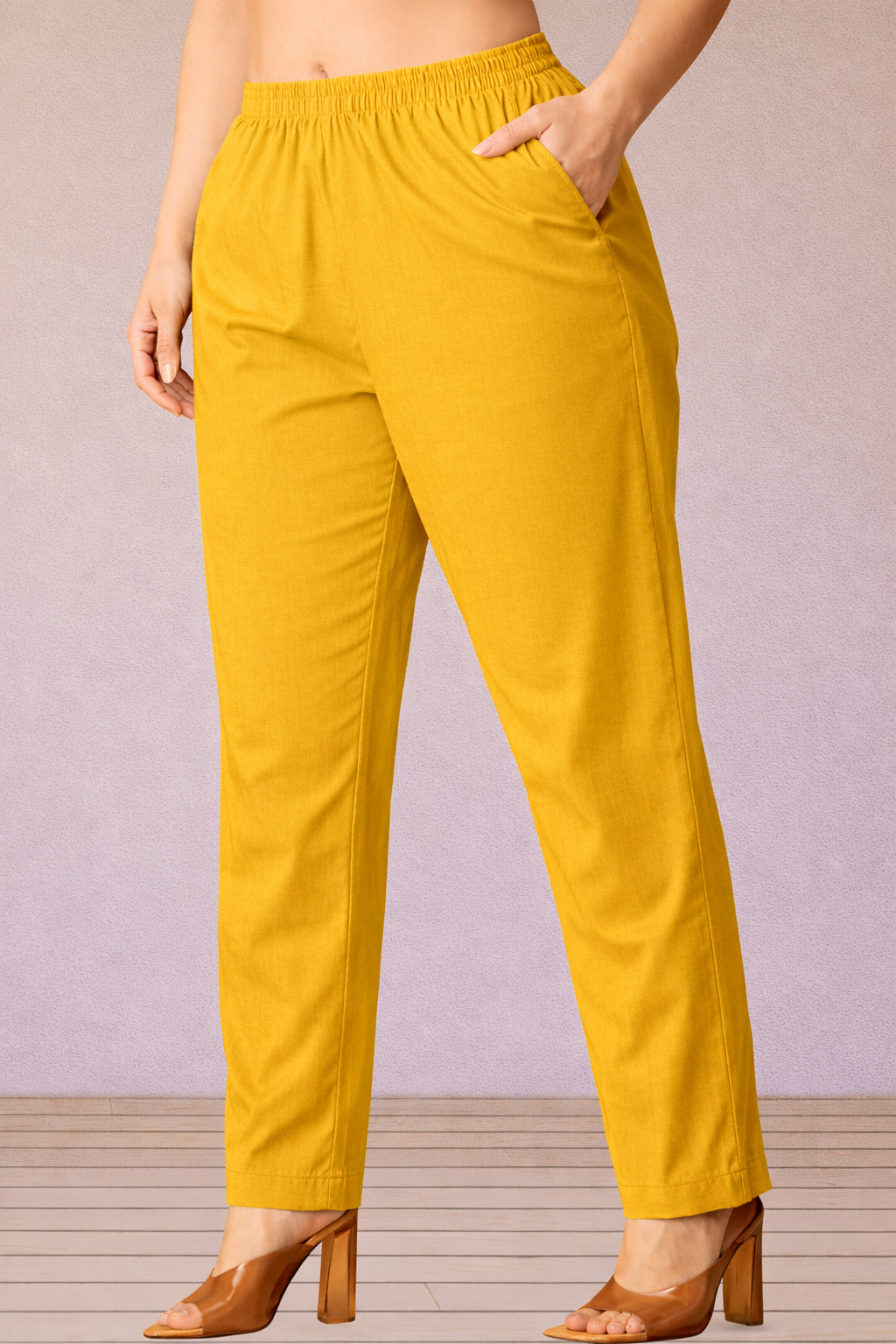 Mustard Cotton Pant Palazzo