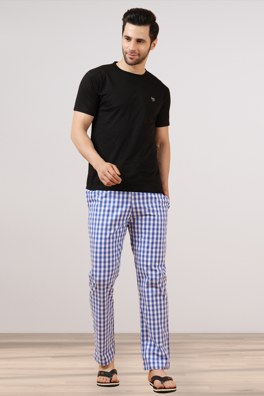 Mystic Blue Poplin Cotton Pajama