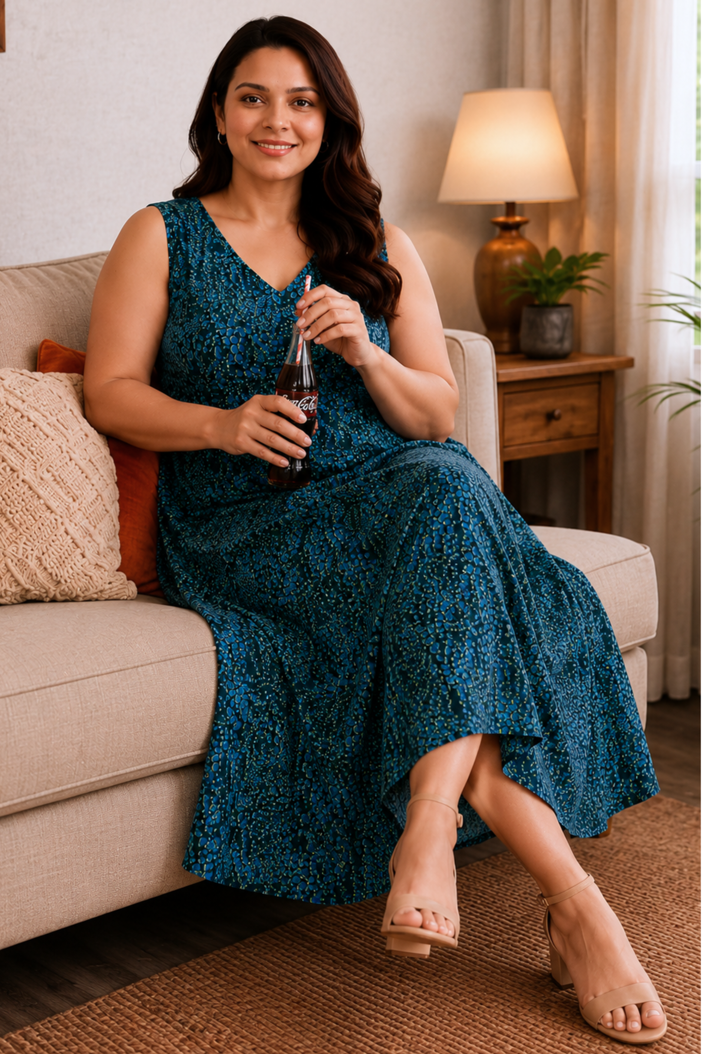Mystic Teal Georgette Dress