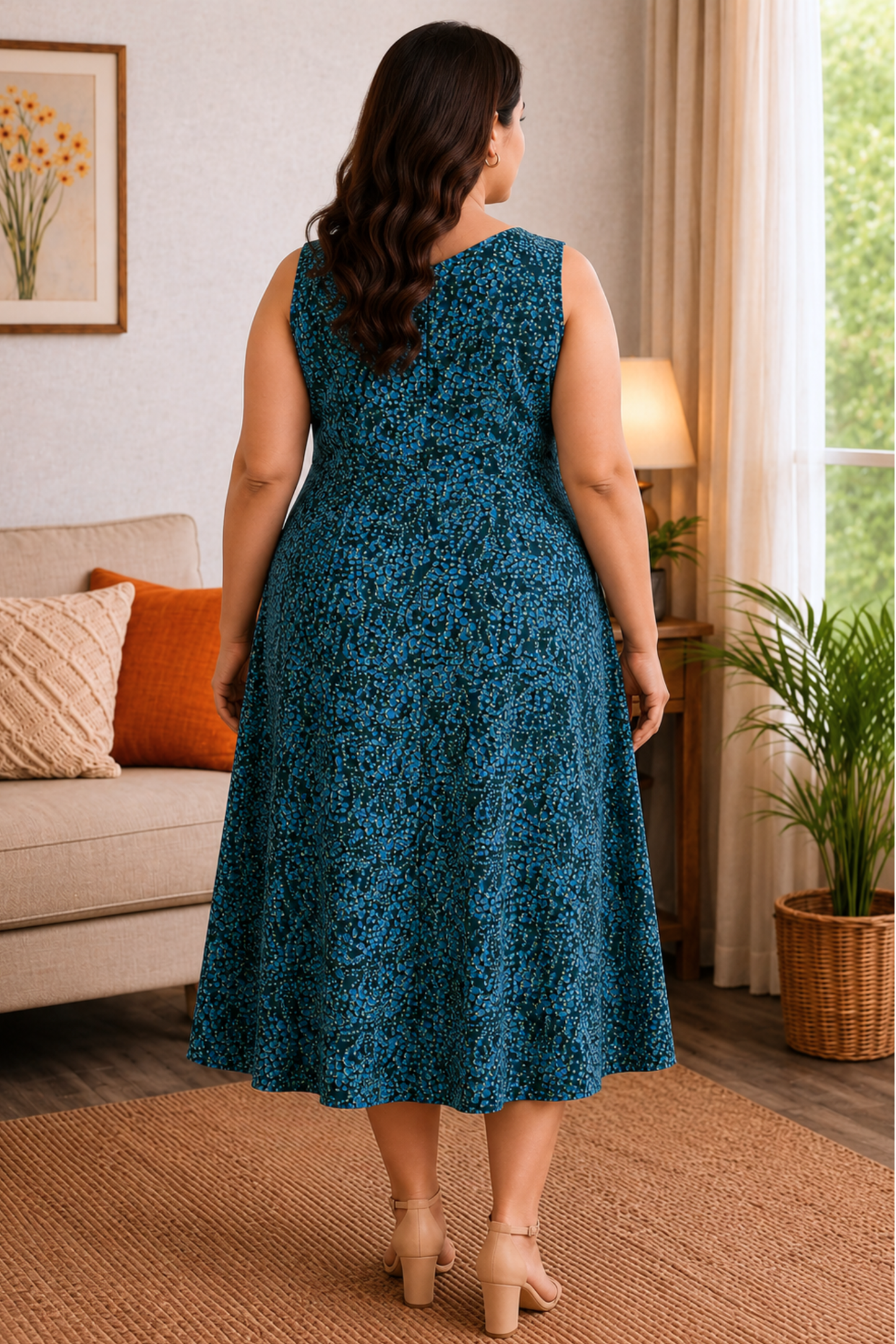 Mystic Teal Georgette Dress