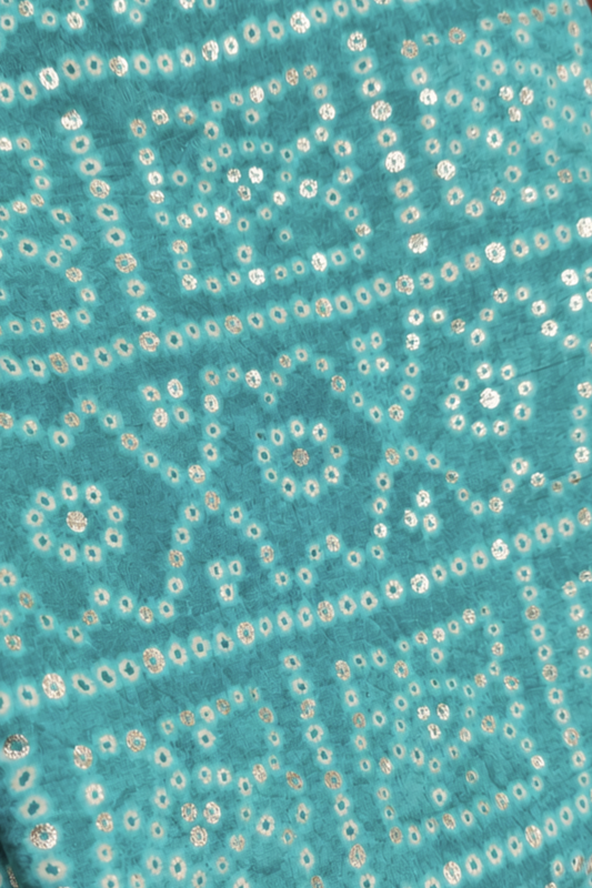 Mystic Aqua Foiled Festive Kurta