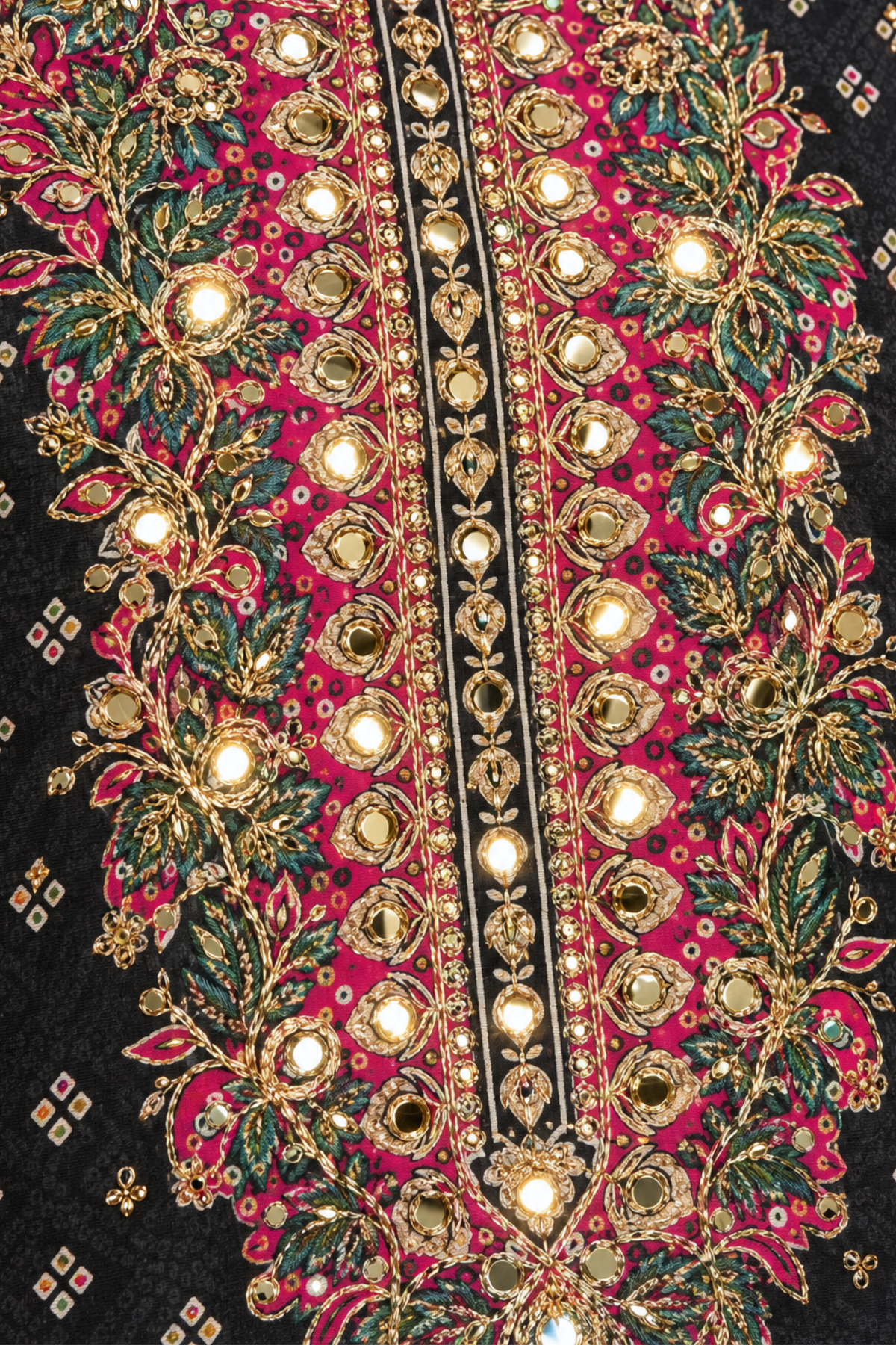 Nargis Karachi Muslin Suit With Mirror Work
