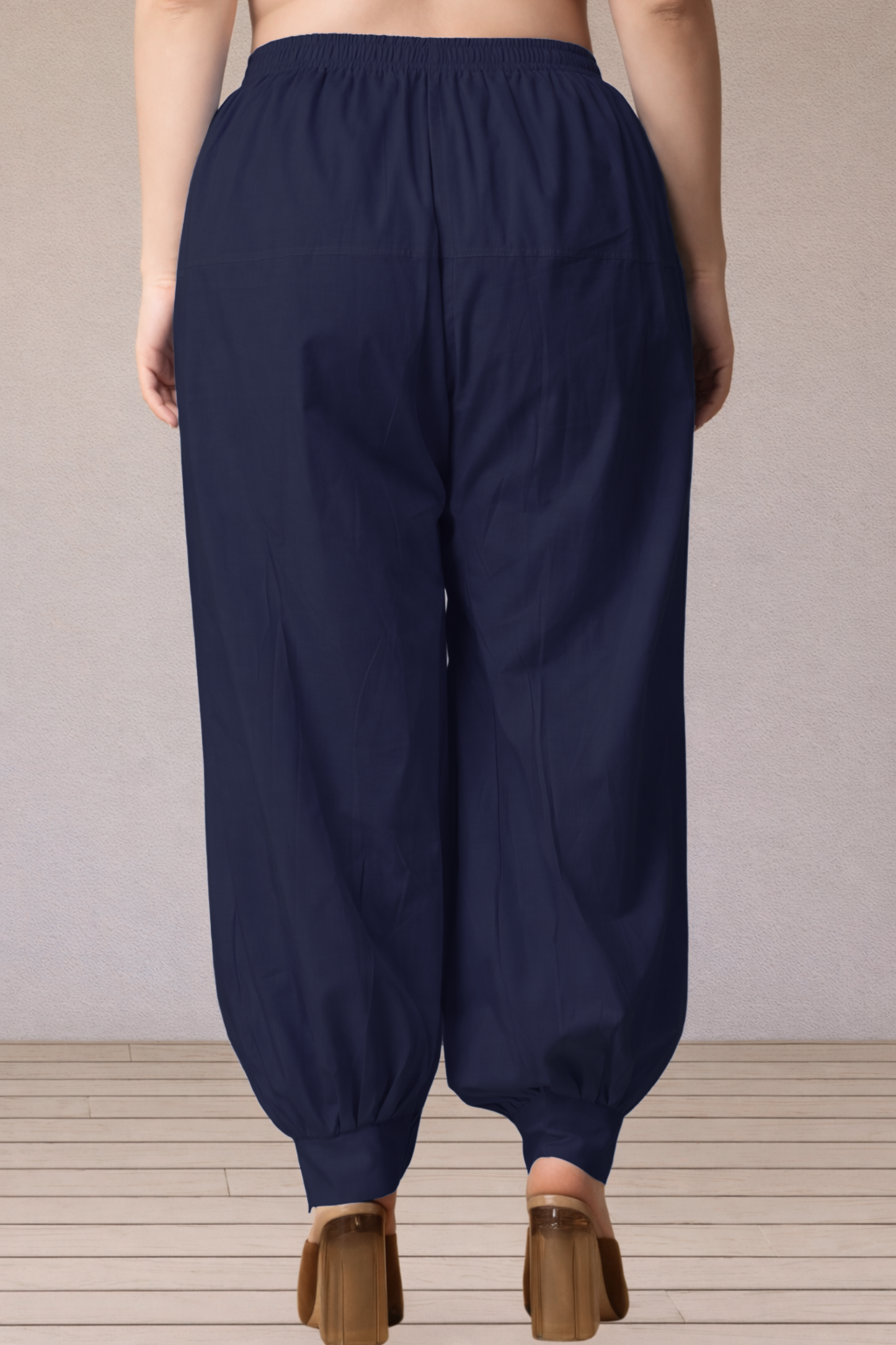 Navy Blue Cotton Afghani Salwar