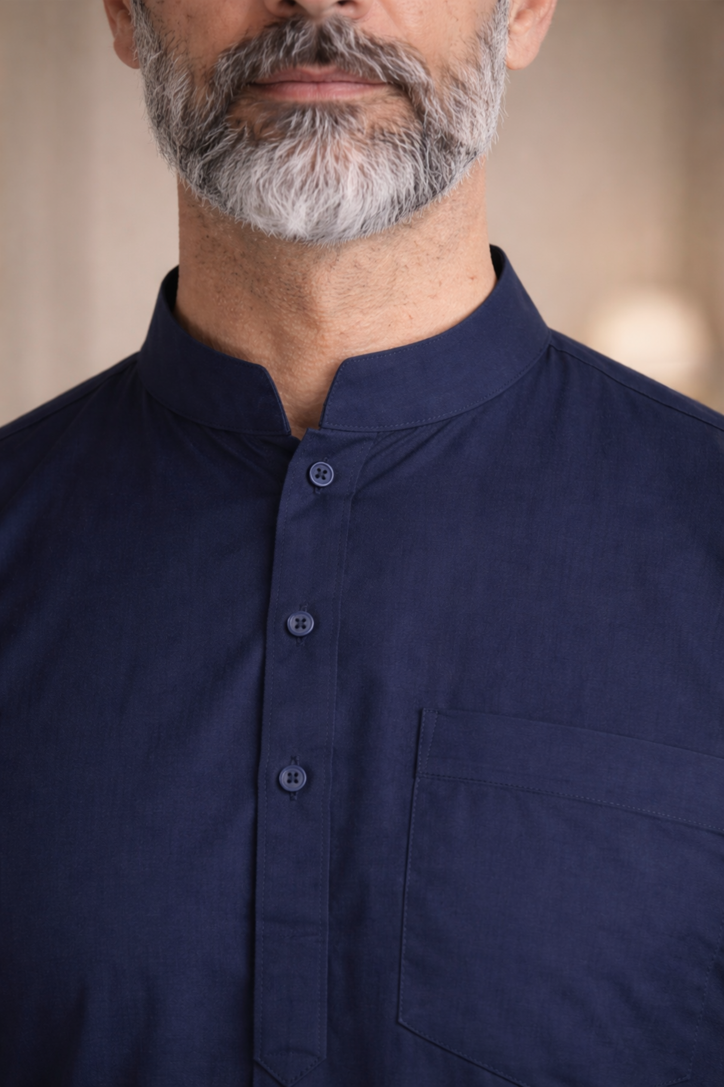 Midnight Blue Cotton Kurta Pajama