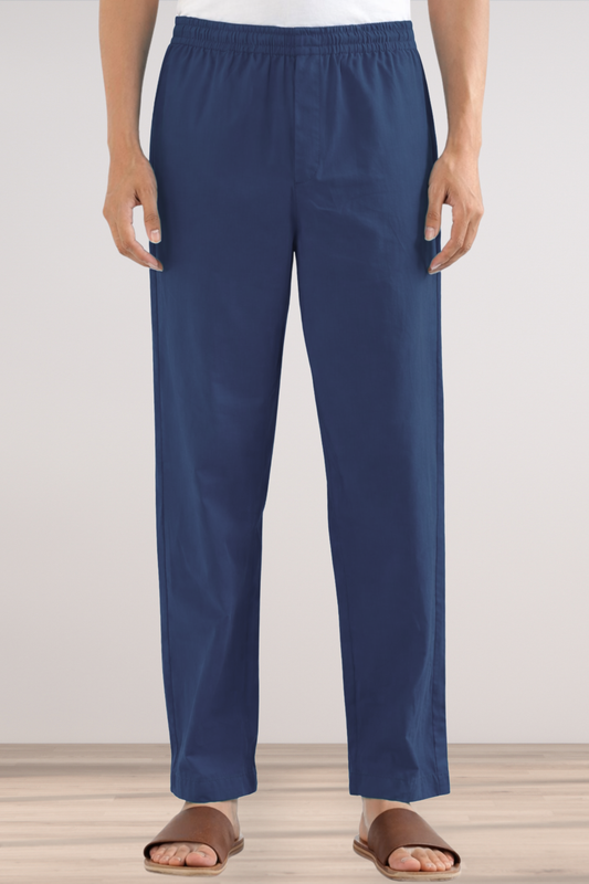 Navy Blue Cotton Pant Pajama