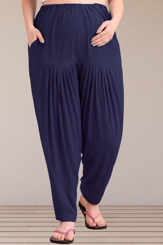 Navy Blue Easy Fit Rayon Maternity Salwar