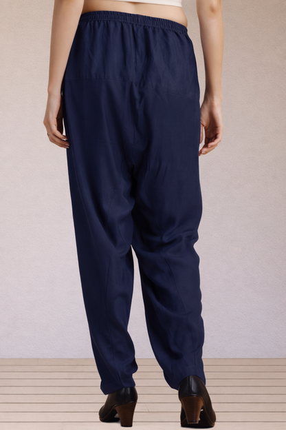 Navy Blue Easy Fit Rayon Salwar