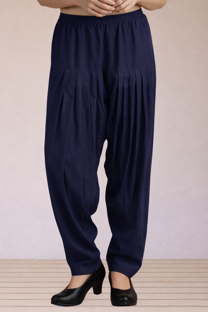 Navy Blue Easy Fit Rayon Salwar