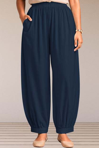 Navy Blue Cotton Afghani Pants