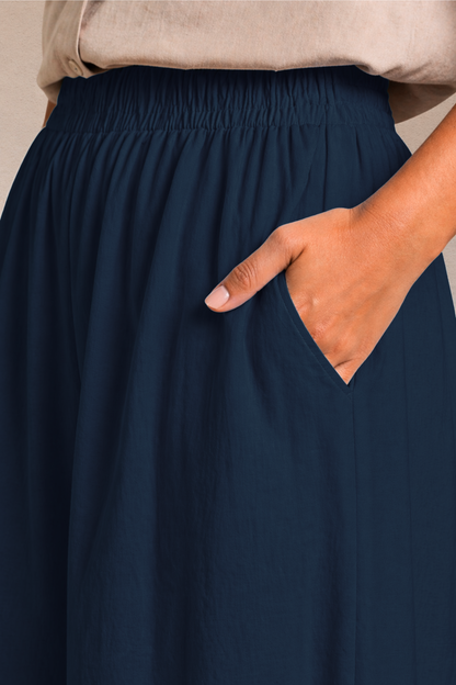 Navy Blue Cotton Afghani Pants