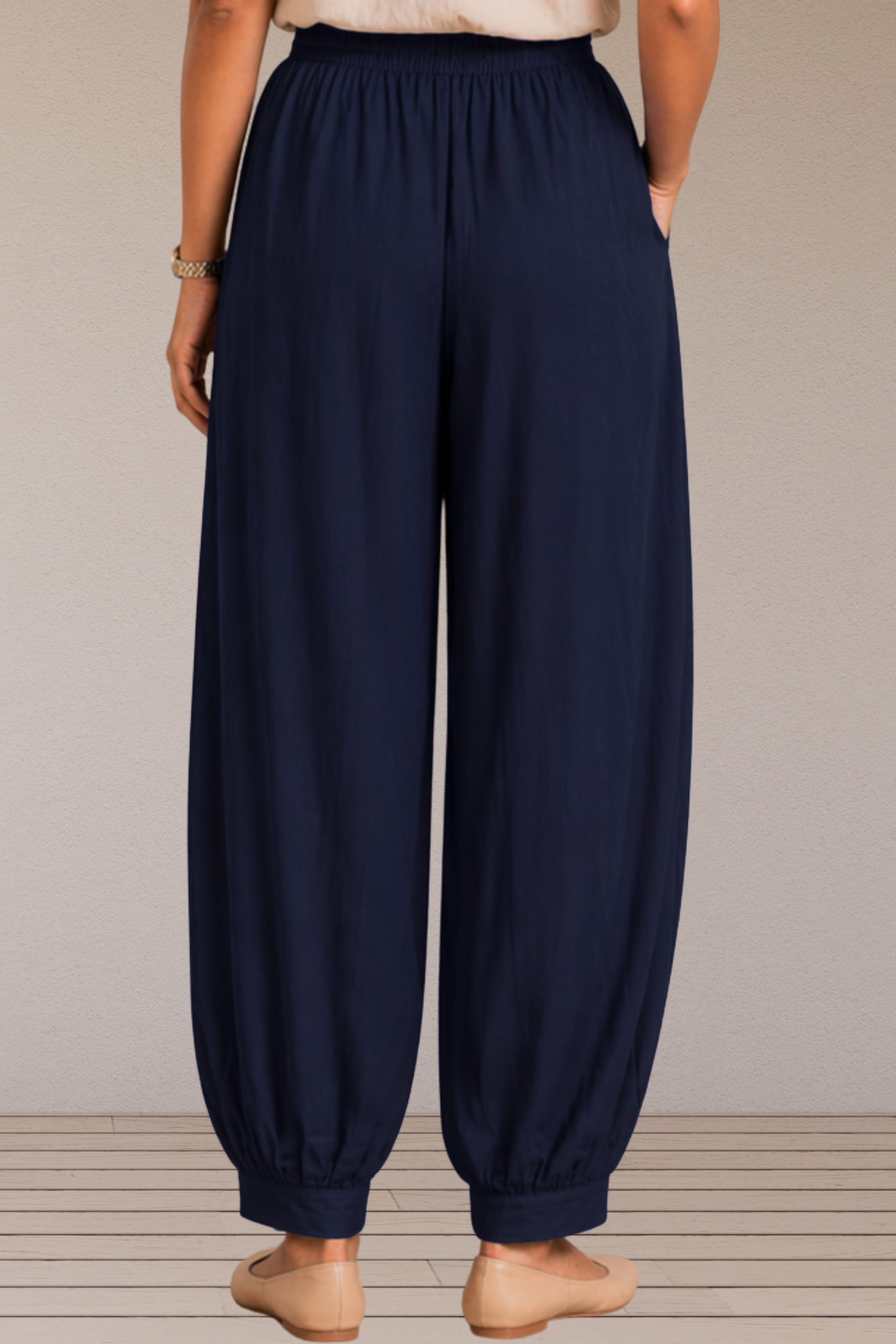 Navy Blue Rayon Afghani Pants