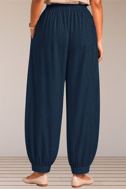 Navy Blue Cotton Afghani Pants