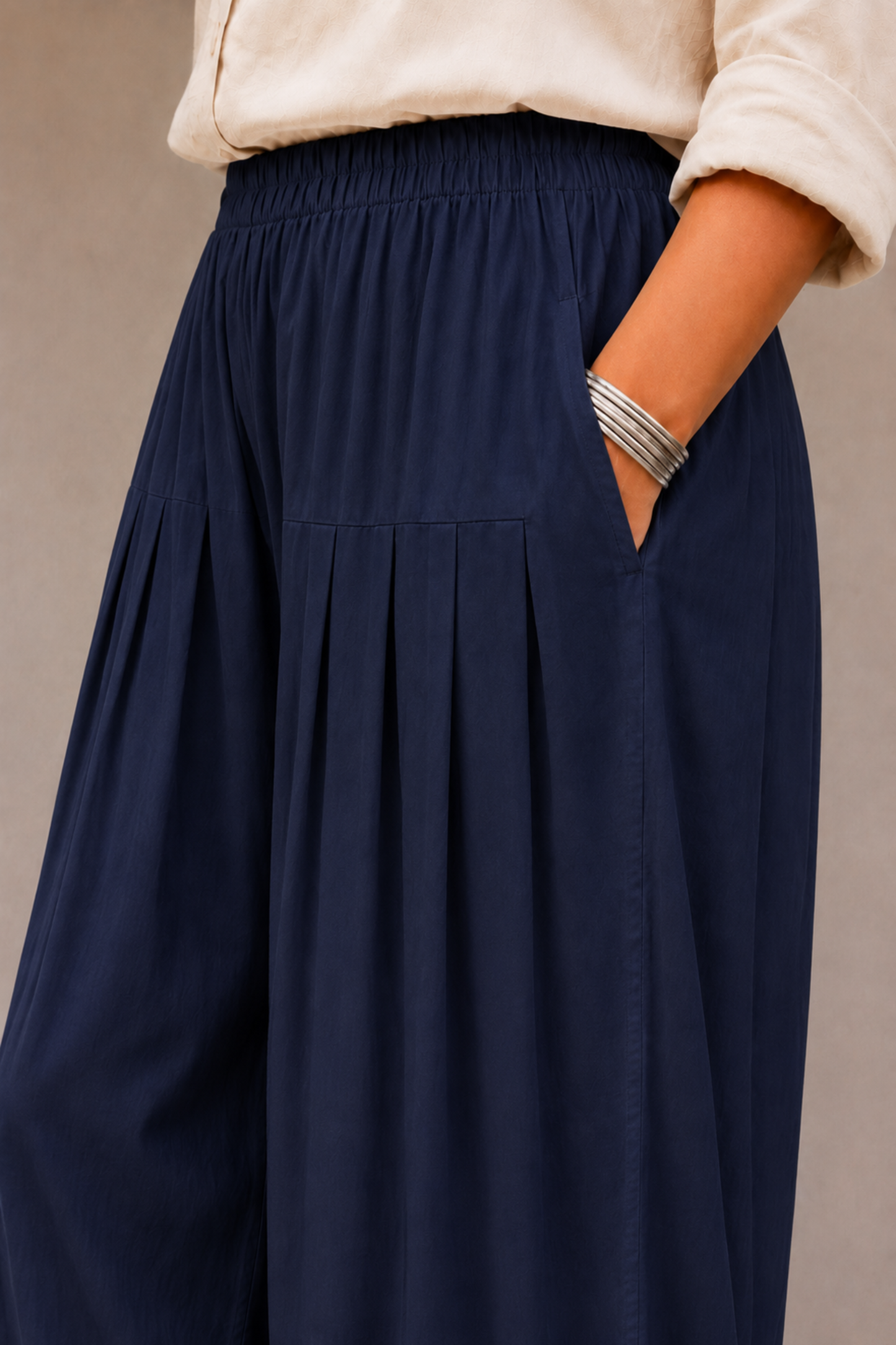 Navy Blue Rayon Farshi Salwar