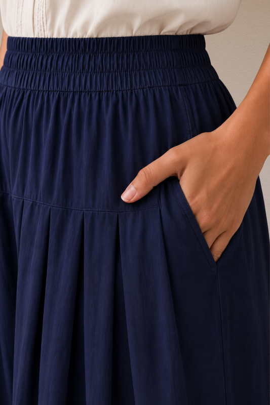 Navy Blue Rayon Farshi Salwar