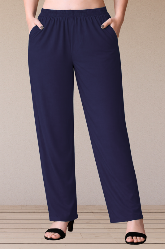 Navy Blue Rayon Kurti Pant