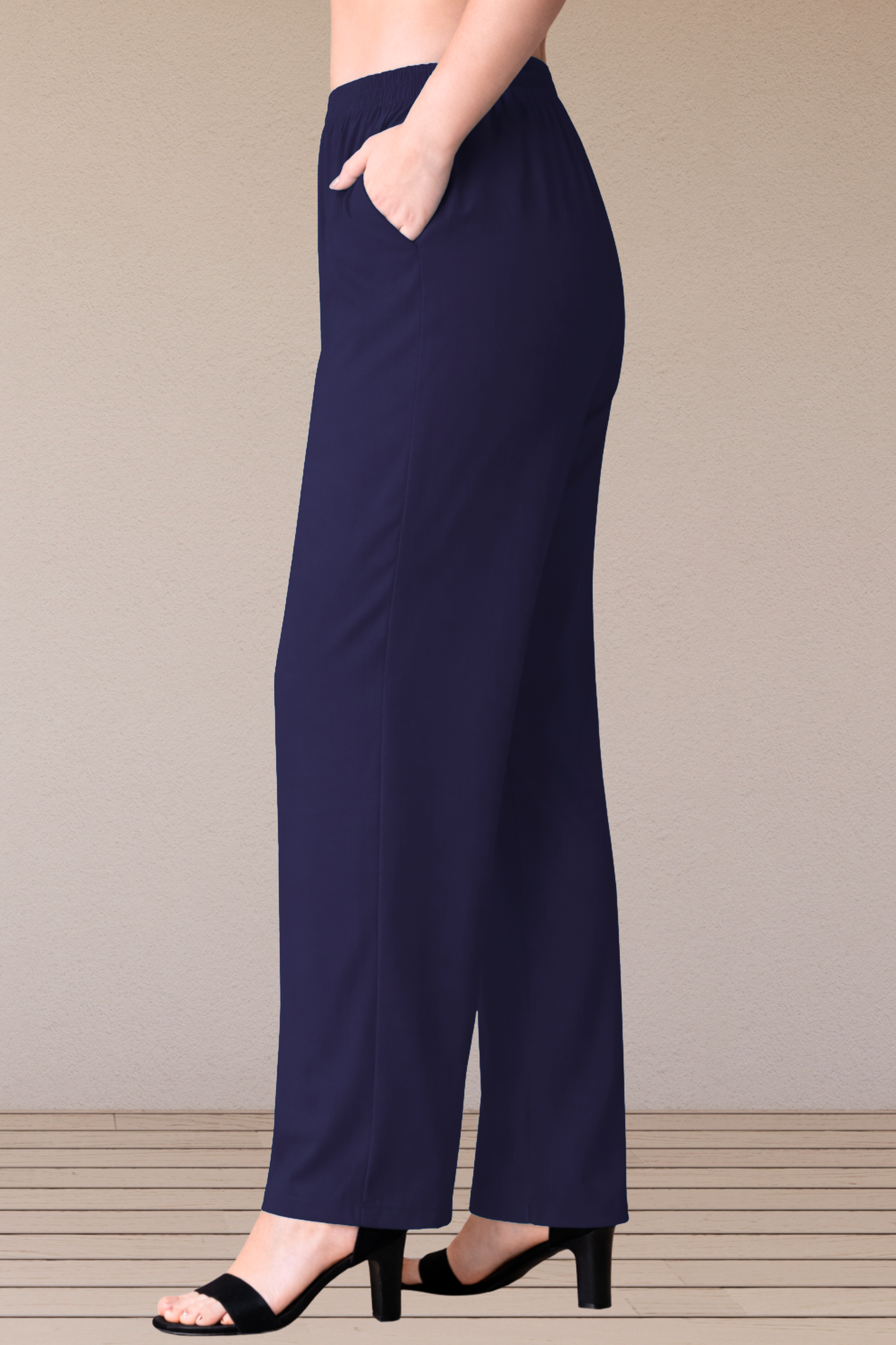 Navy Blue Rayon Kurti Pant