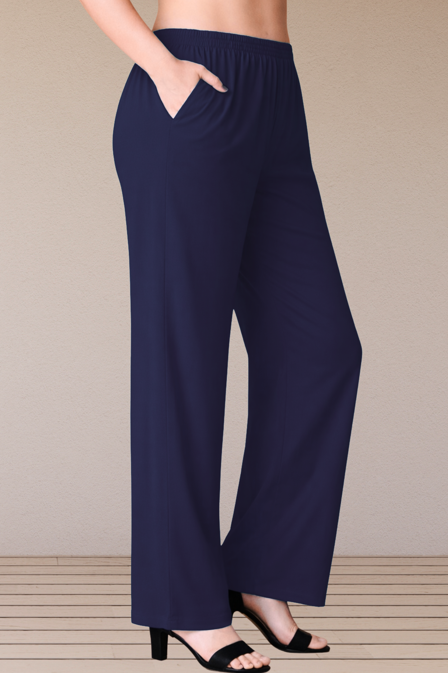 Navy Blue Rayon Kurti Pant