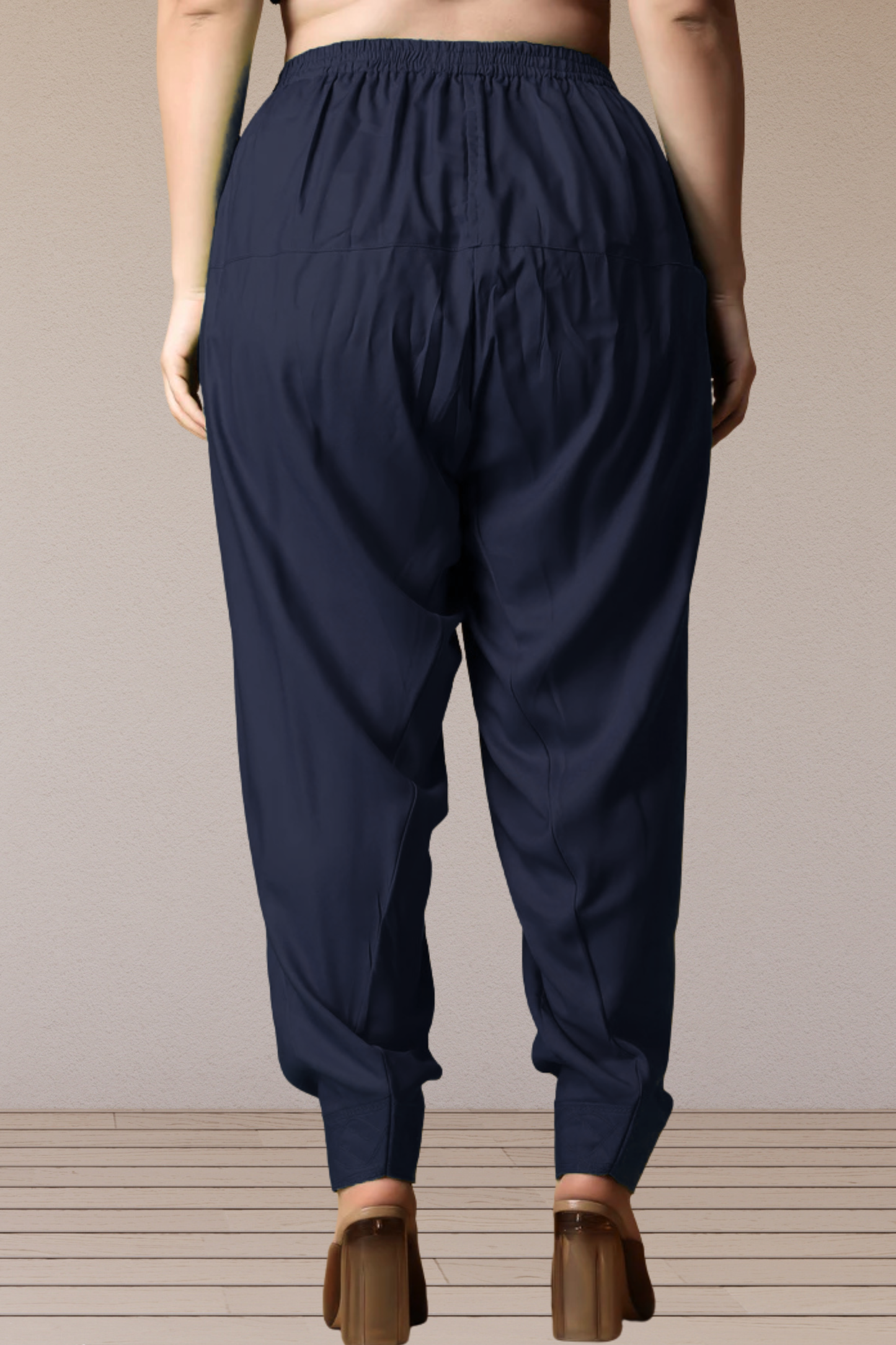 Navy Blue Rayon Pleated Salwar