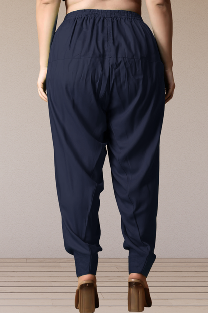 Navy Blue Rayon Classic Salwar With Pocket