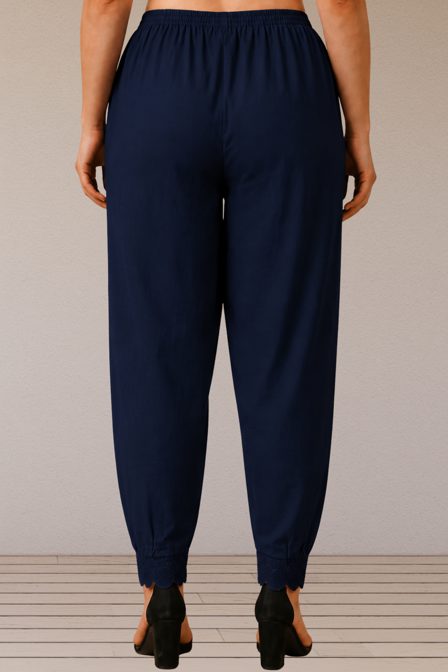 Navy Blue Scallop Cut Salwar
