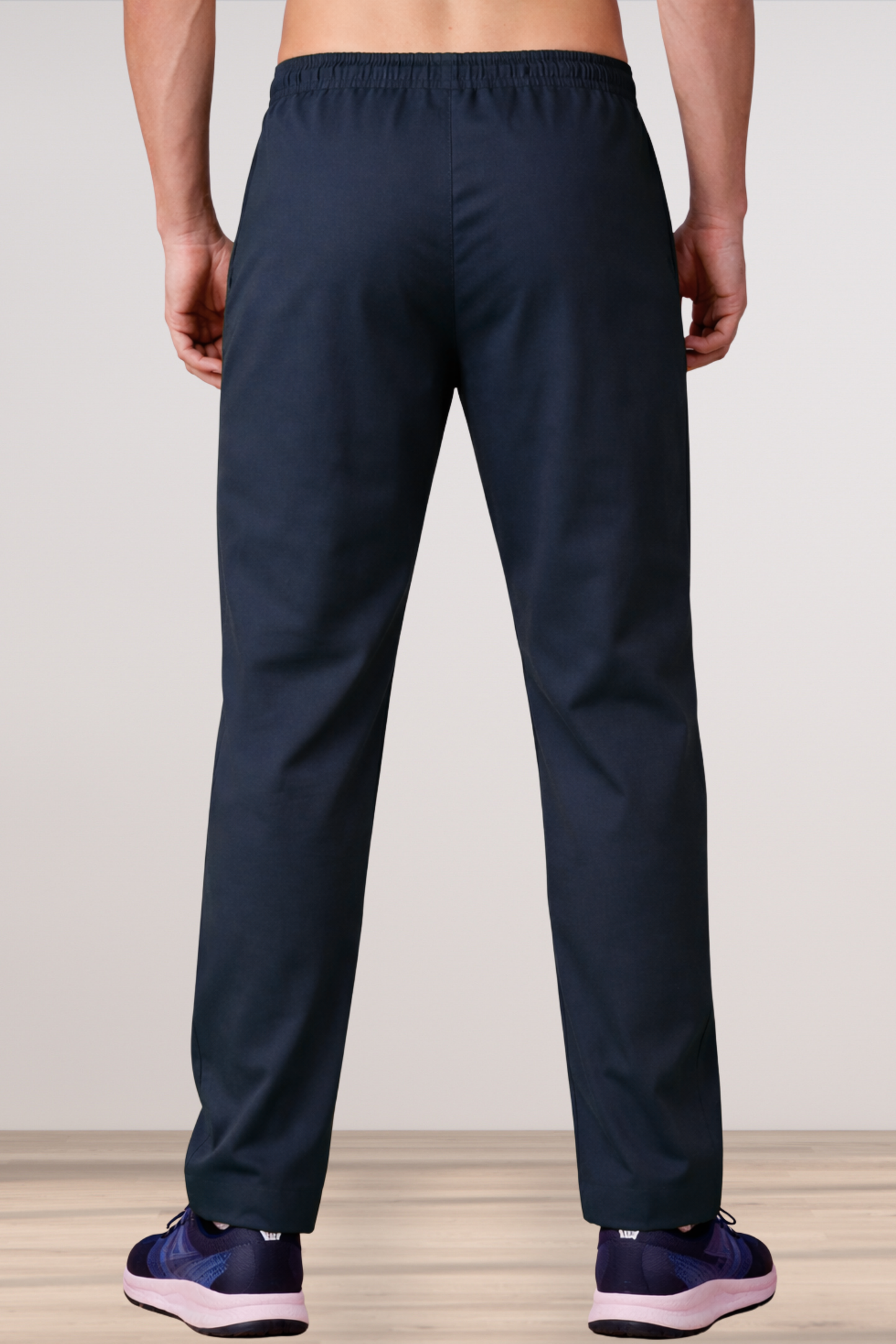 Navy Blue Stretch Track Pants