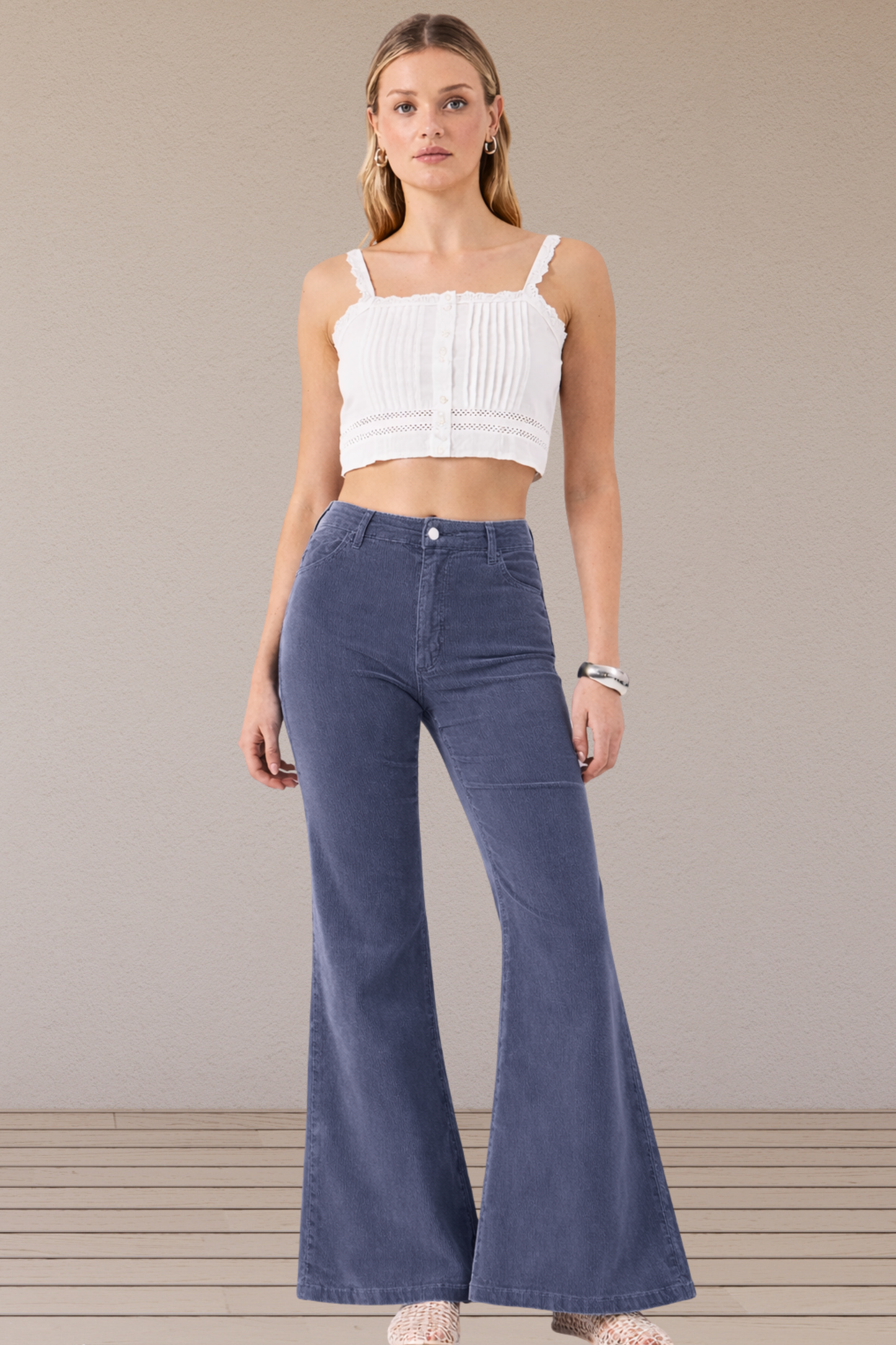Navy Corduroy Bell Bottom