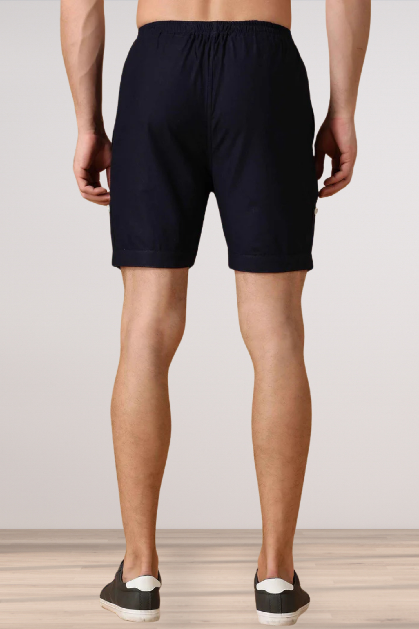 Navy Cotton Shorts