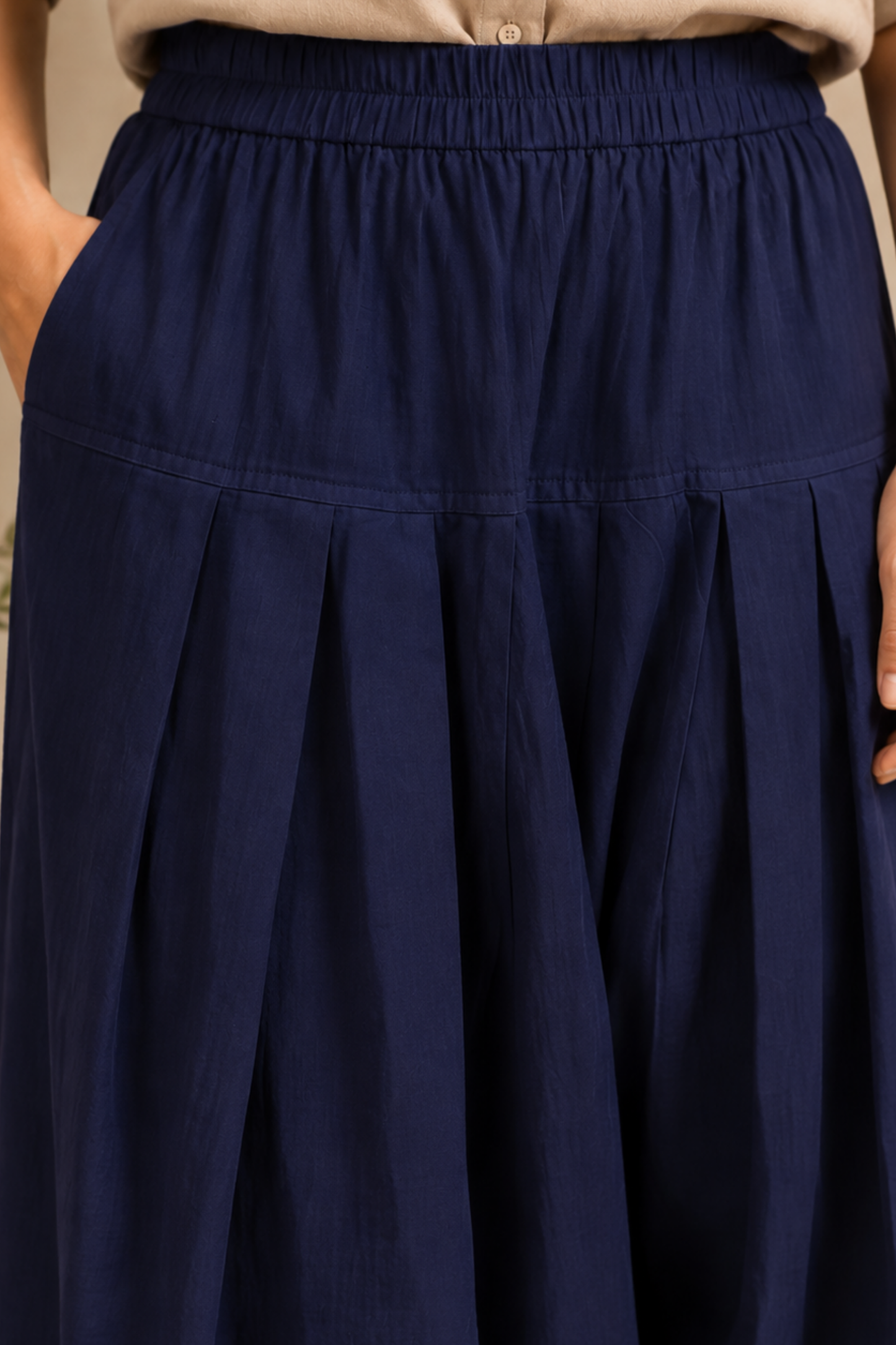 Navy Blue Cotton Farshi Salwar