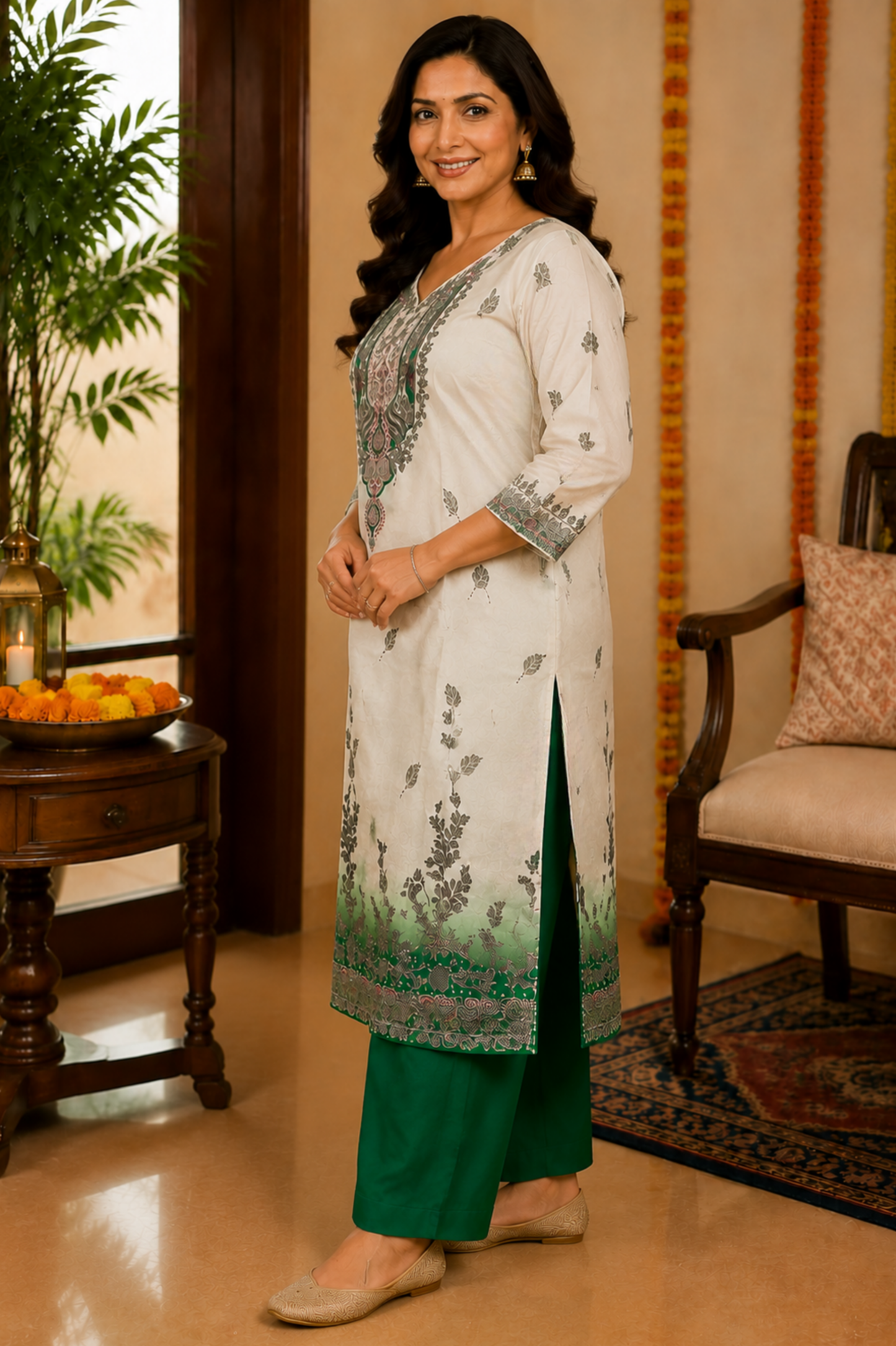 Neelam Ombré Muslin with Aari Work