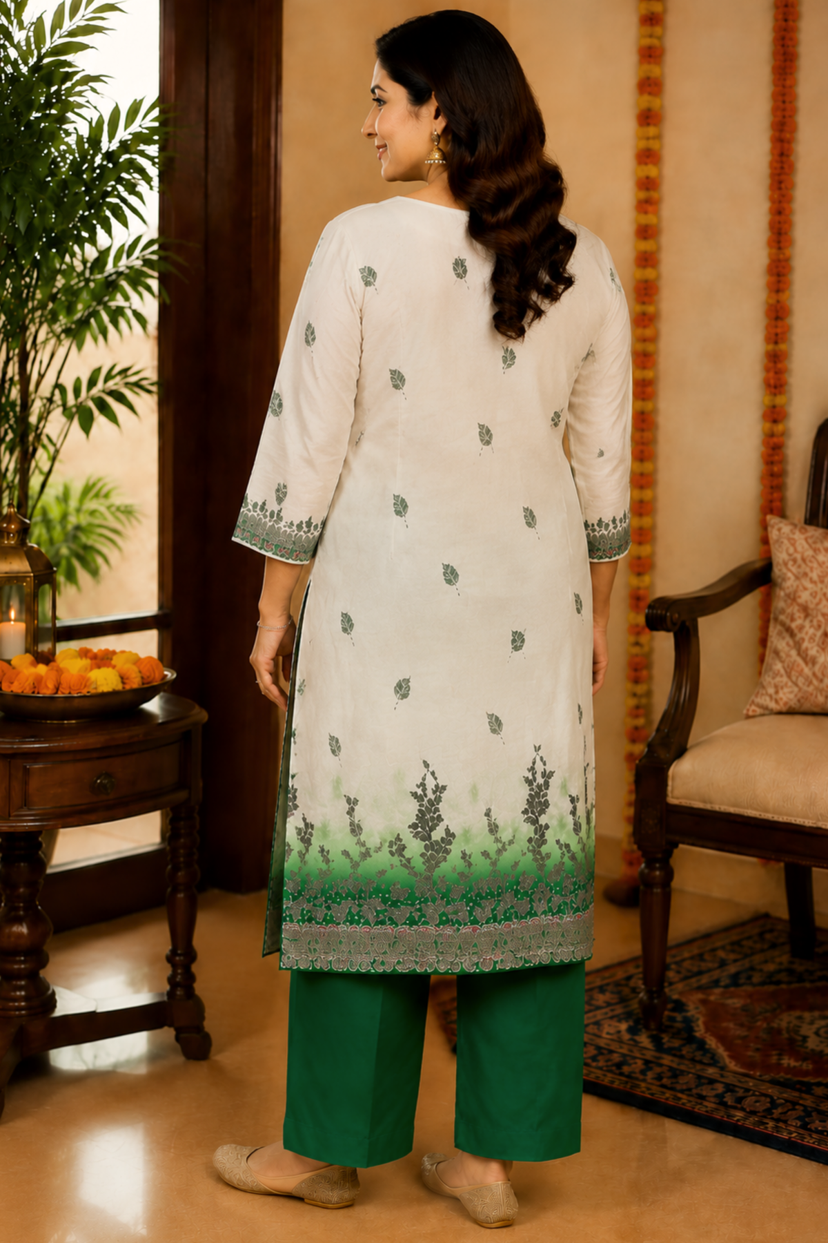 Neelam Ombré Muslin with Aari Work