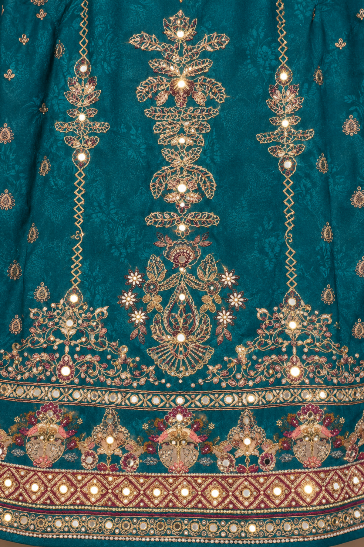 Raisa Karachi Muslin Suit With Mirror Work