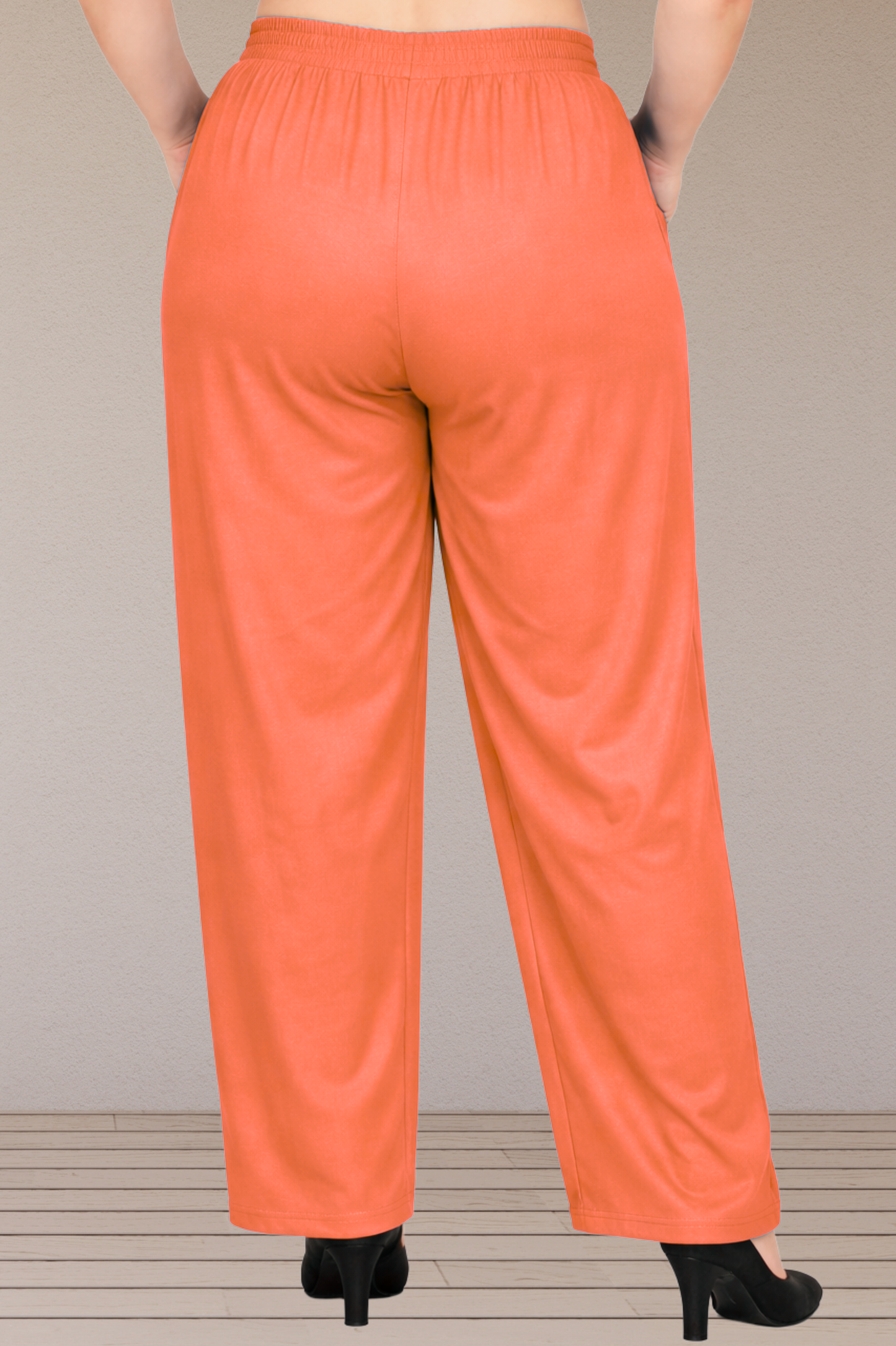 Neon Orange Belted Cotton Palazzo