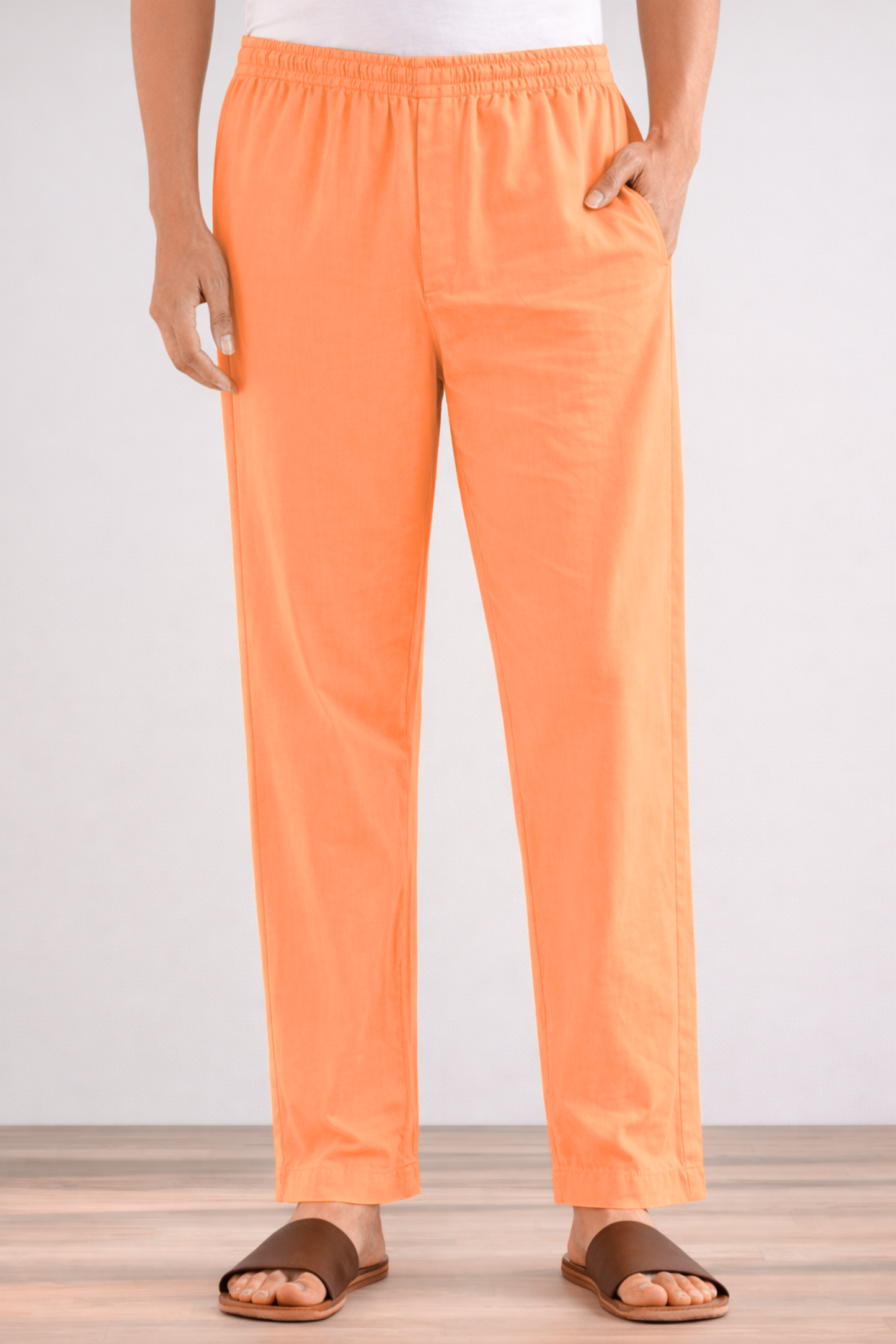 Neon Orange Cotton Pant Pajama