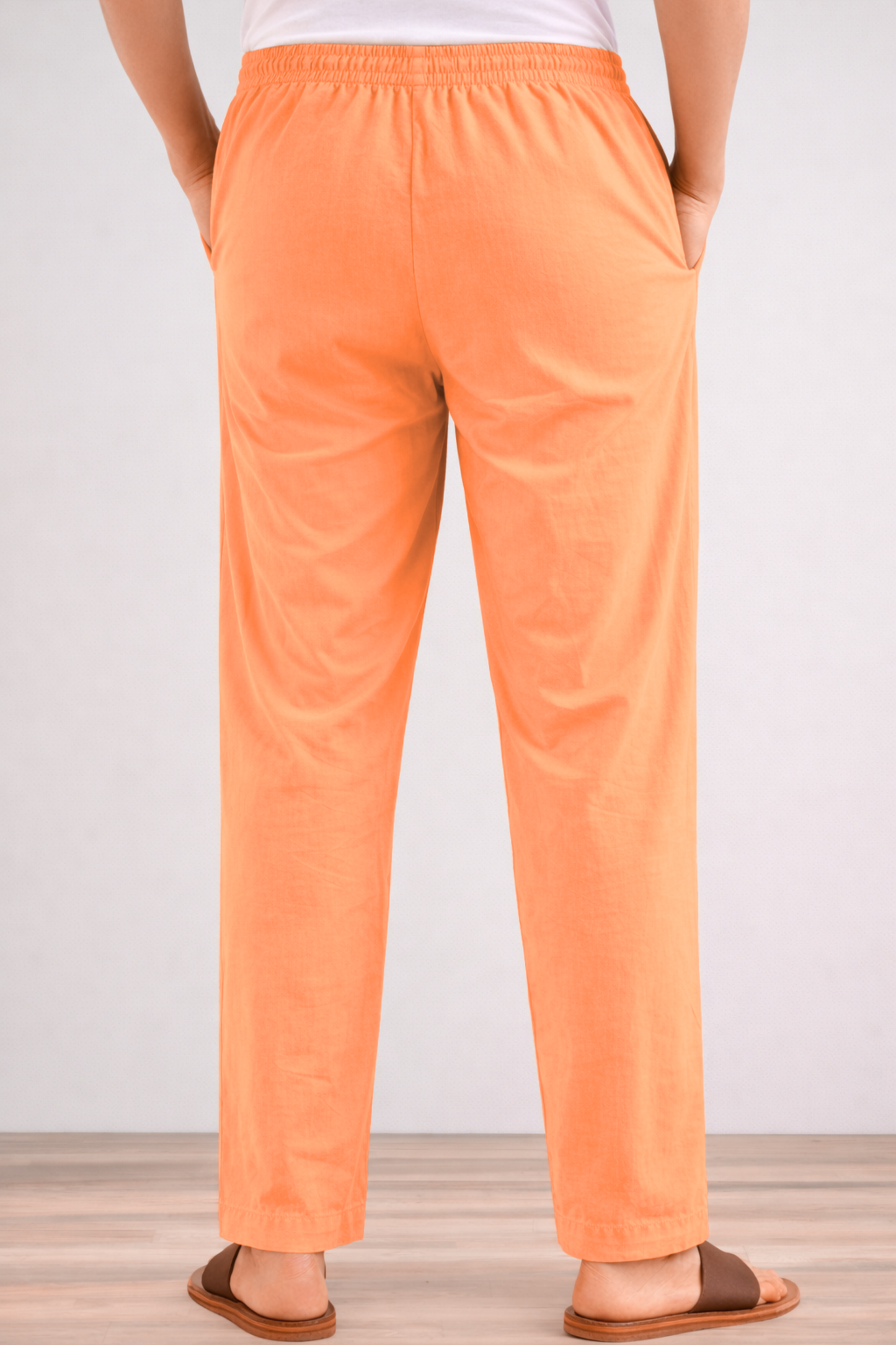 Neon Orange Cotton Pant Pajama