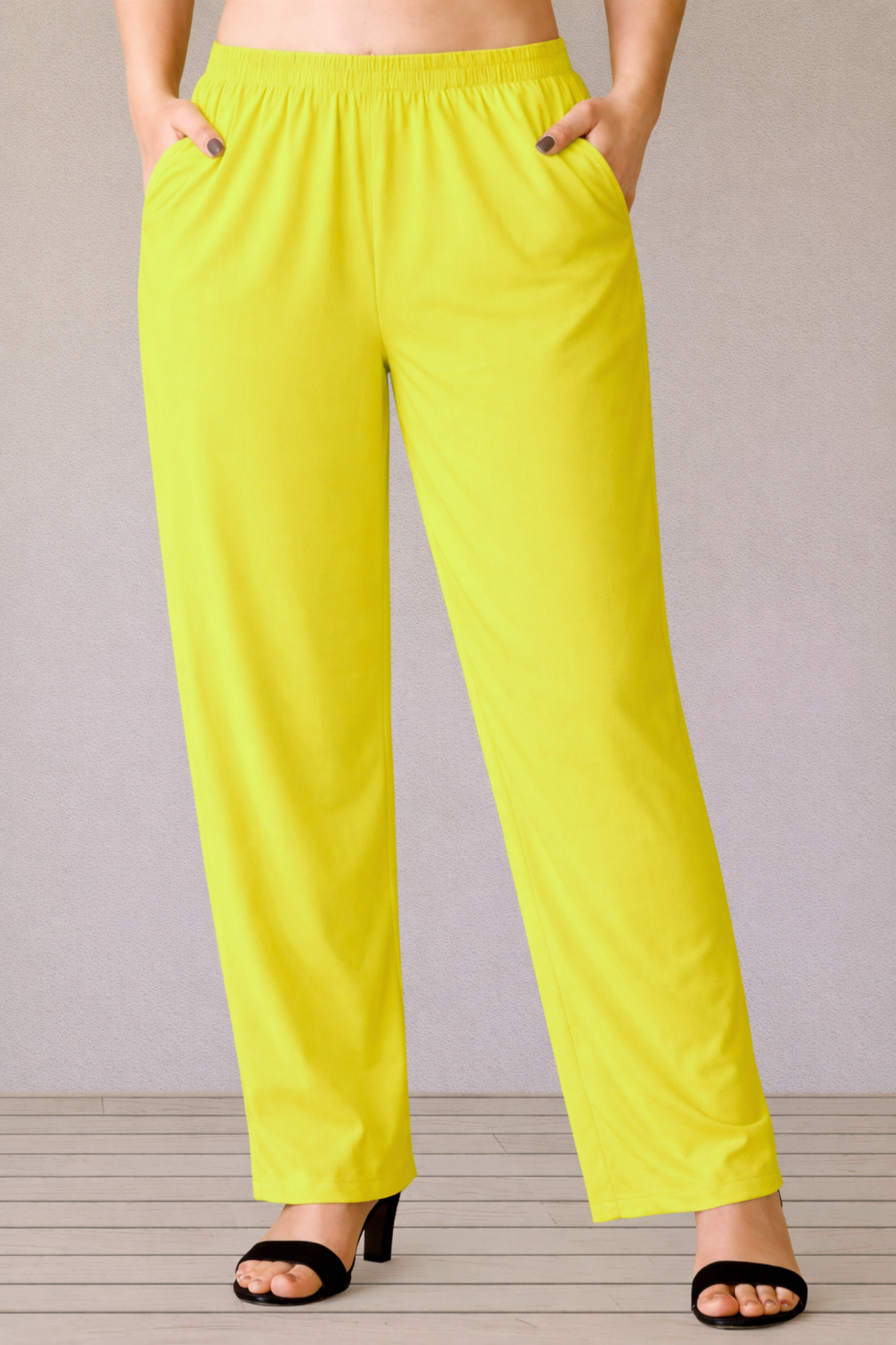 Neon Yellow Rayon Kurti Pant