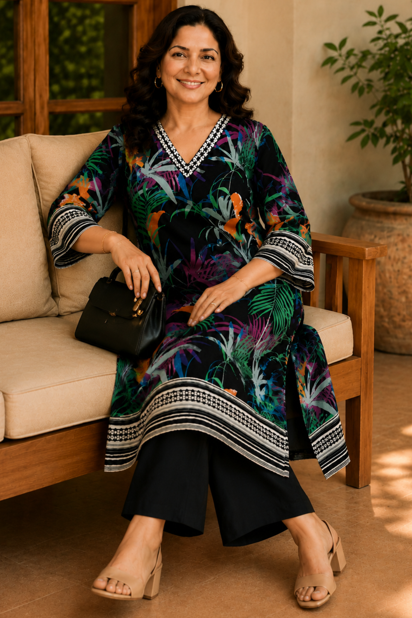 Nocturne Botanica Kurta With Pants