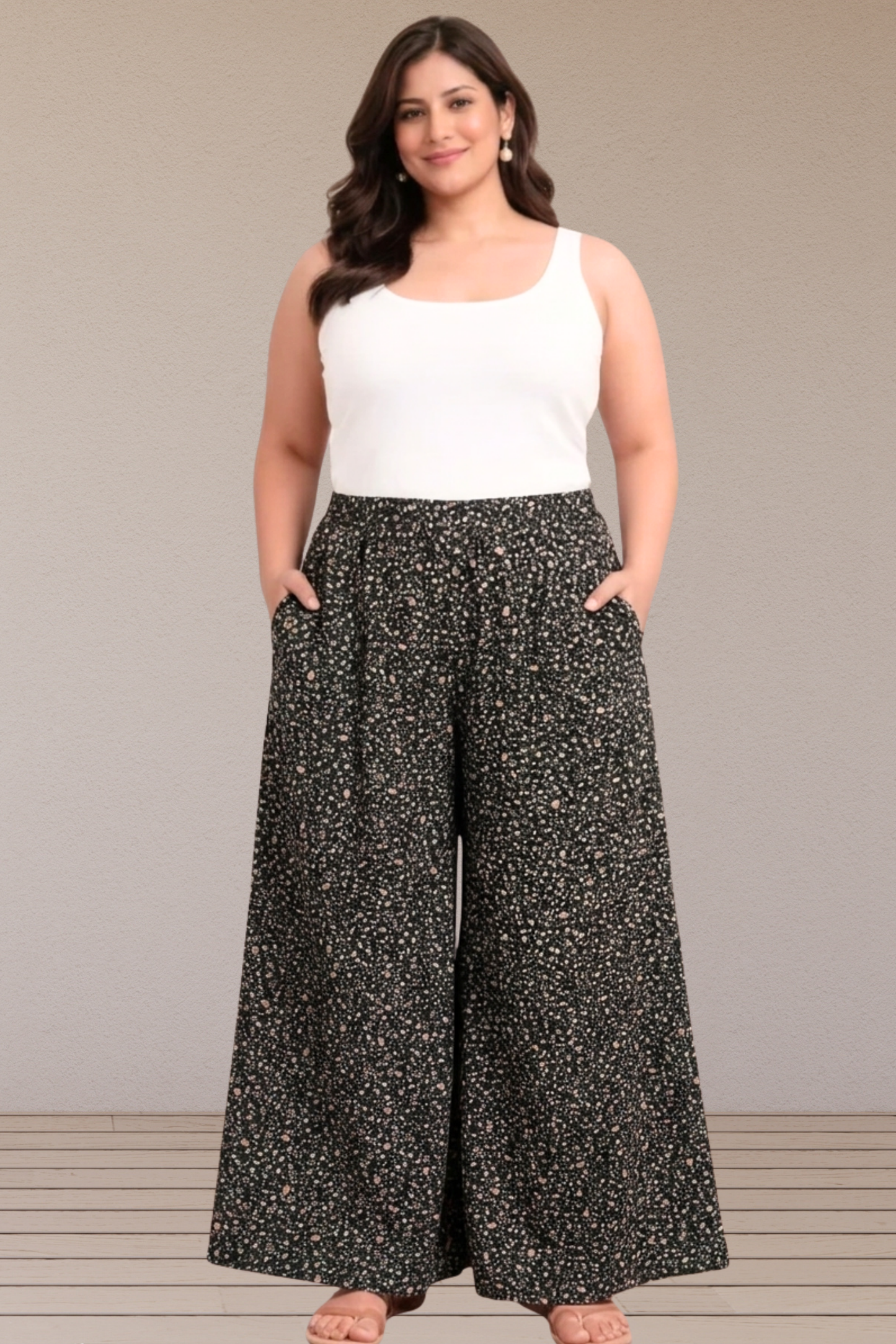 Noir Blossom Flare Pant