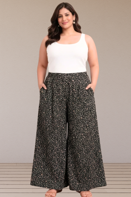 Noir Blossom Flare Pant