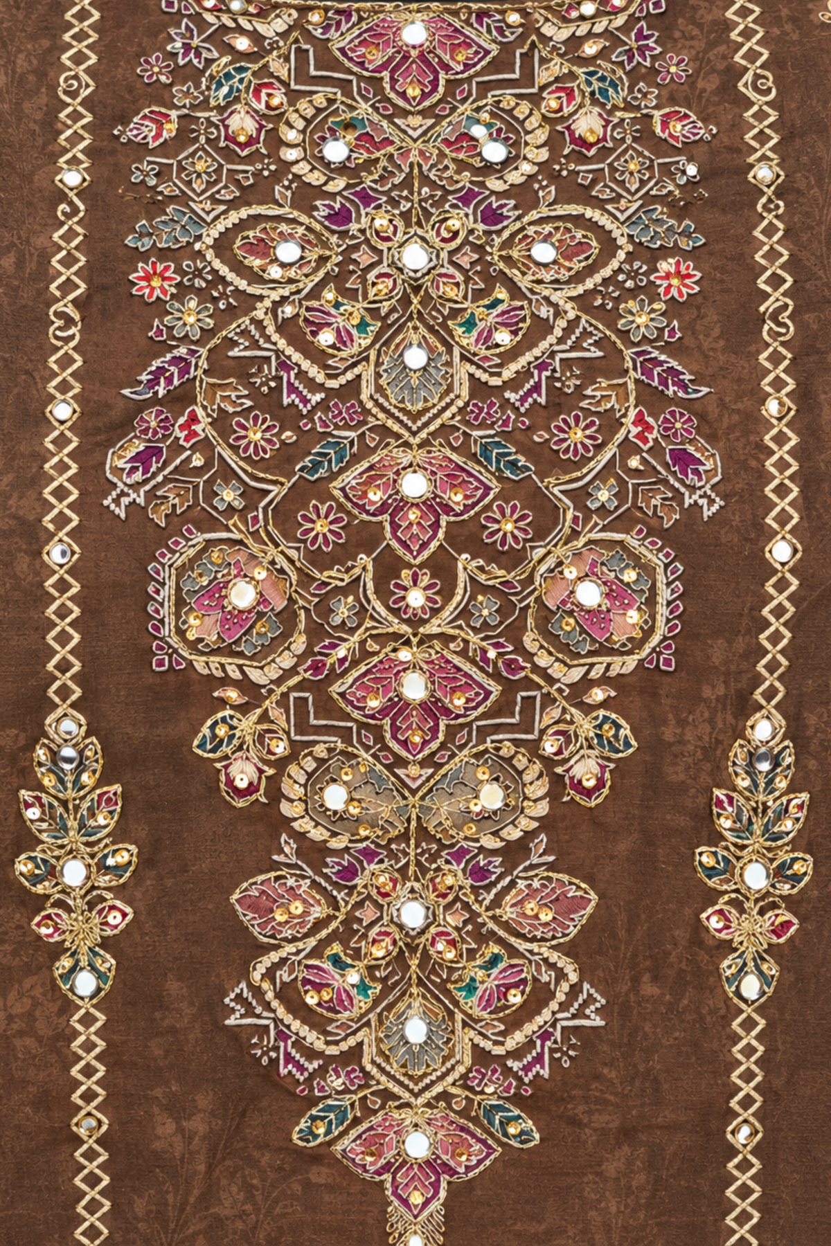 Noor Karachi Muslin Suit With Aari Work
