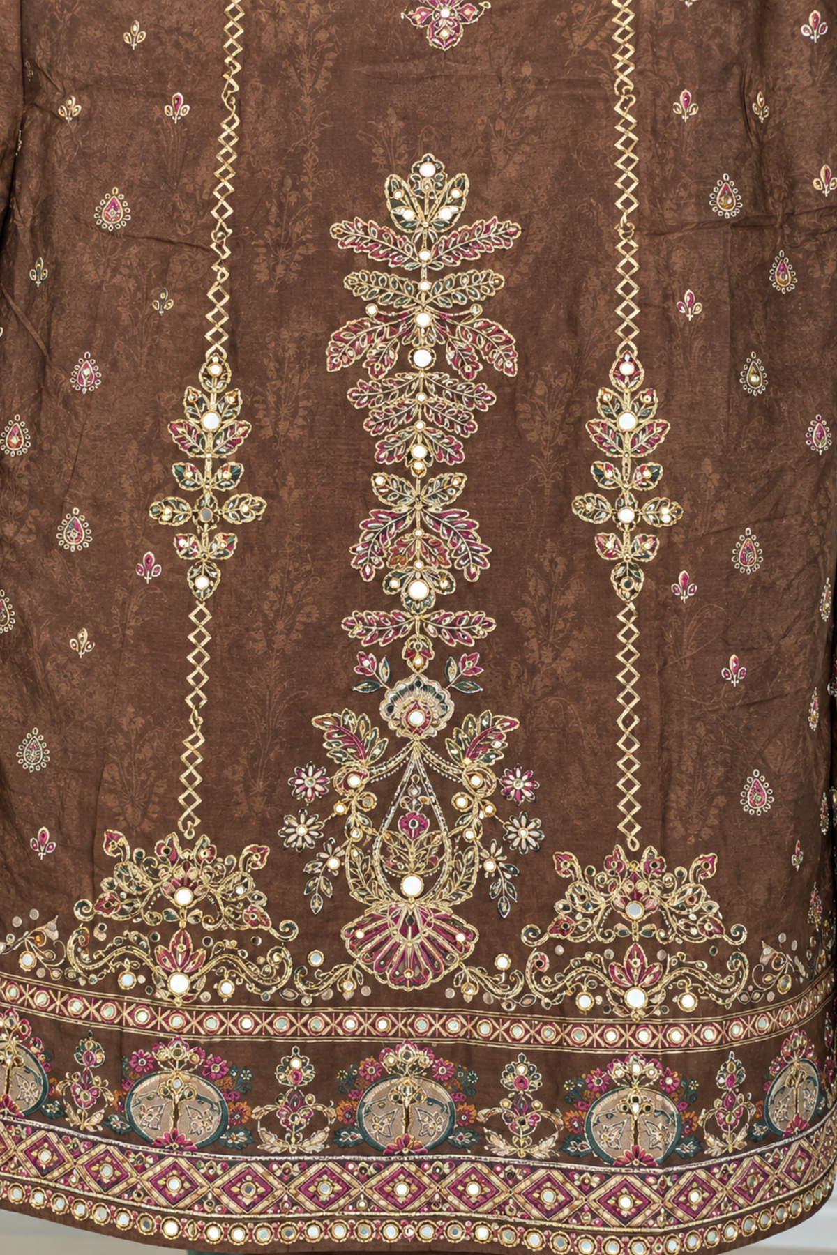 Noor Karachi Muslin Suit With Aari Work