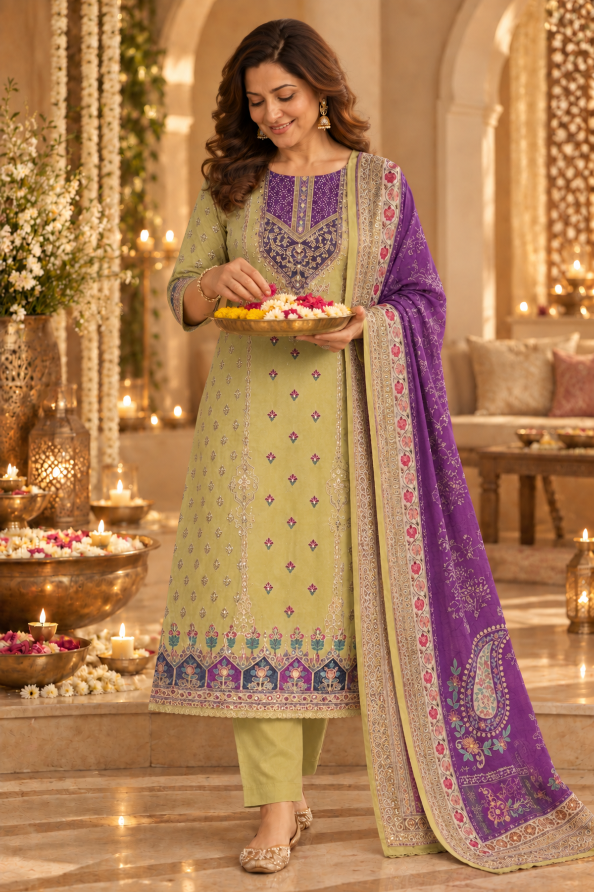 Noorain Karachi Muslin Suit with Aari Work