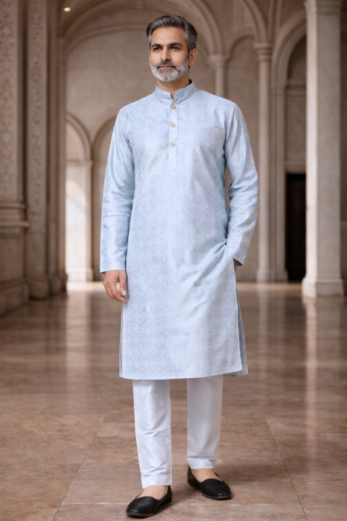 North Star Jacquard Kurta Pajama