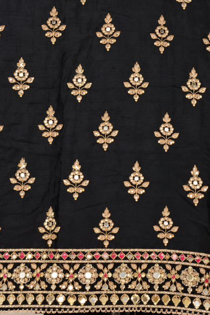 Nusrat Karachi Muslin Suit With Aari Work