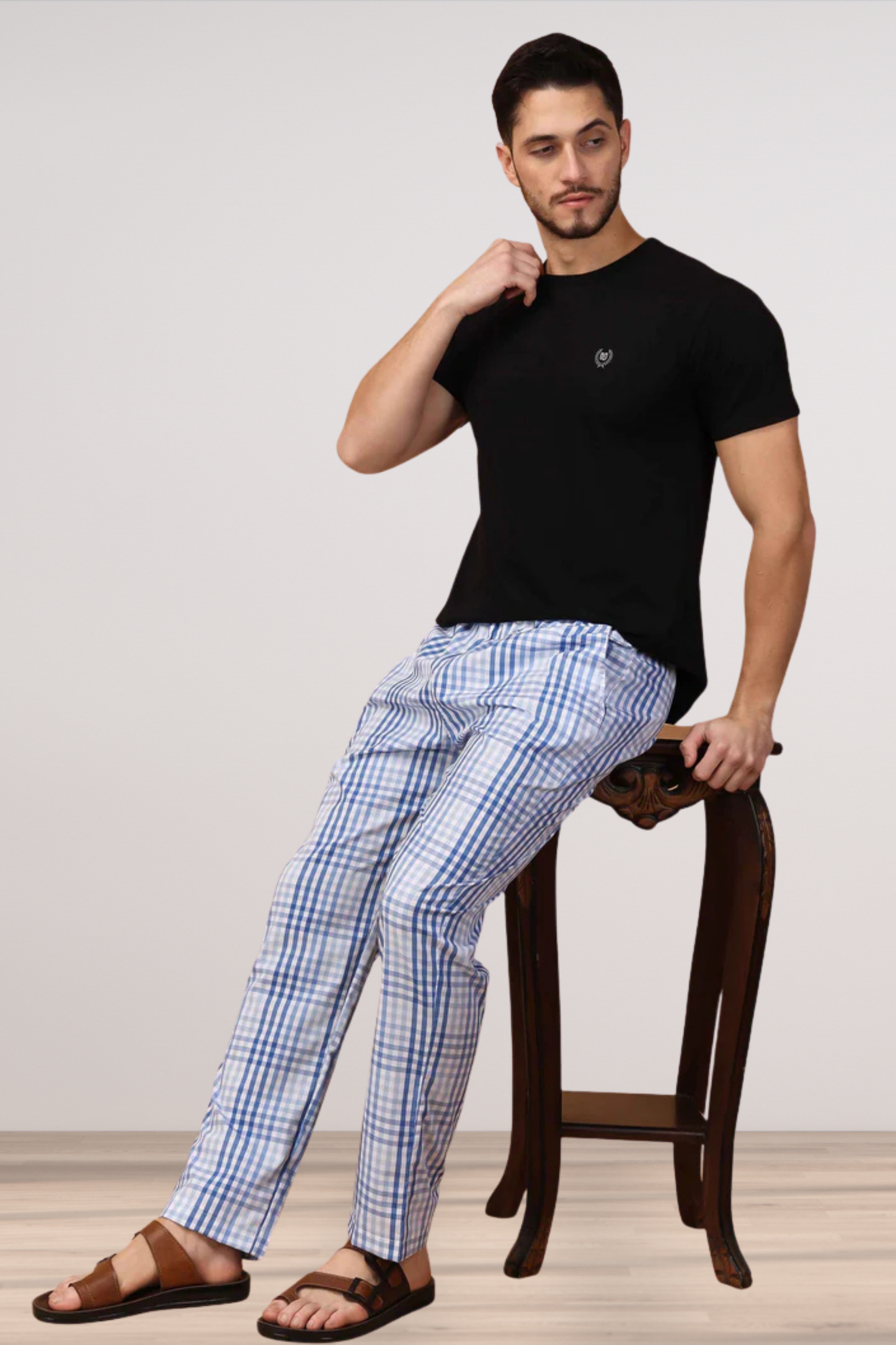 Ocean Checked Comfort Cotton Pajama